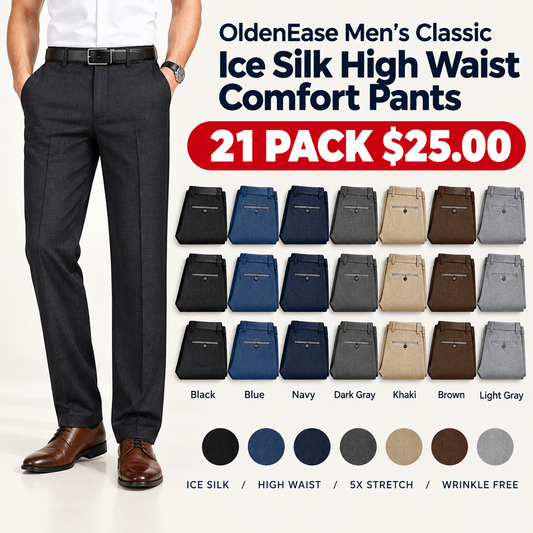 Men’s Classic Ice Silk High Waist Comfort Pants