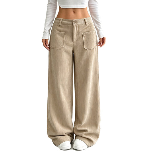 Sofía - Pantalones de pierna ancha para mujer, de corte cómodo y holgado